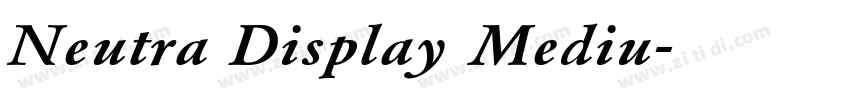 Neutra Display Mediu字体转换